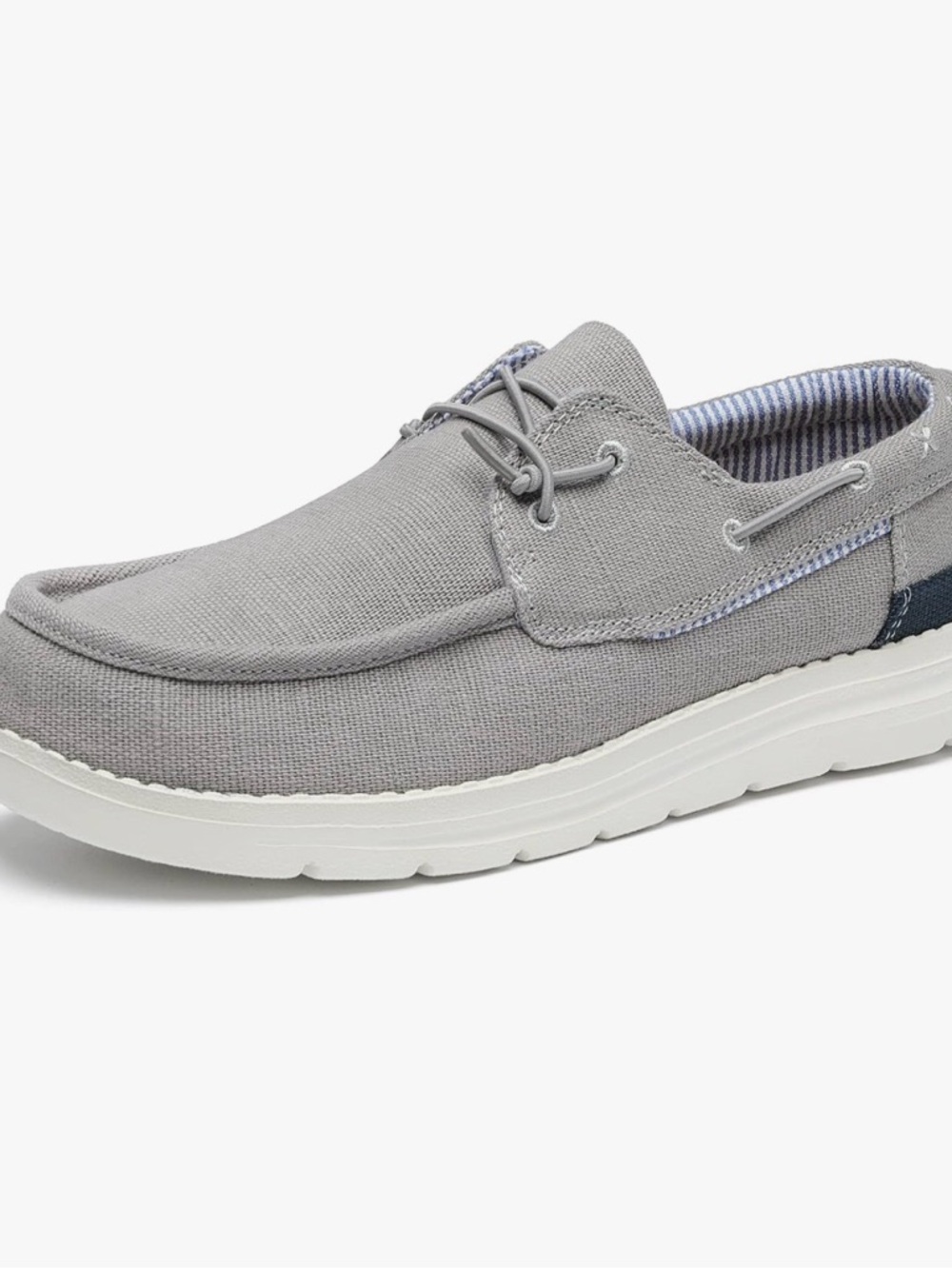 BRUNO MARC  Mens Grey slip on Boat Shoes Size 10.5